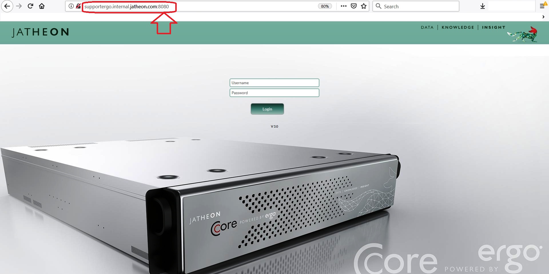 Jatheon cCore Fido-PHP welcome screen with the IPMI IP section on the left hand side