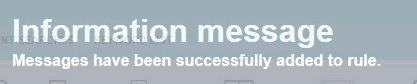 Jatheon cCore notification confirming the emails were successfully added to the policy