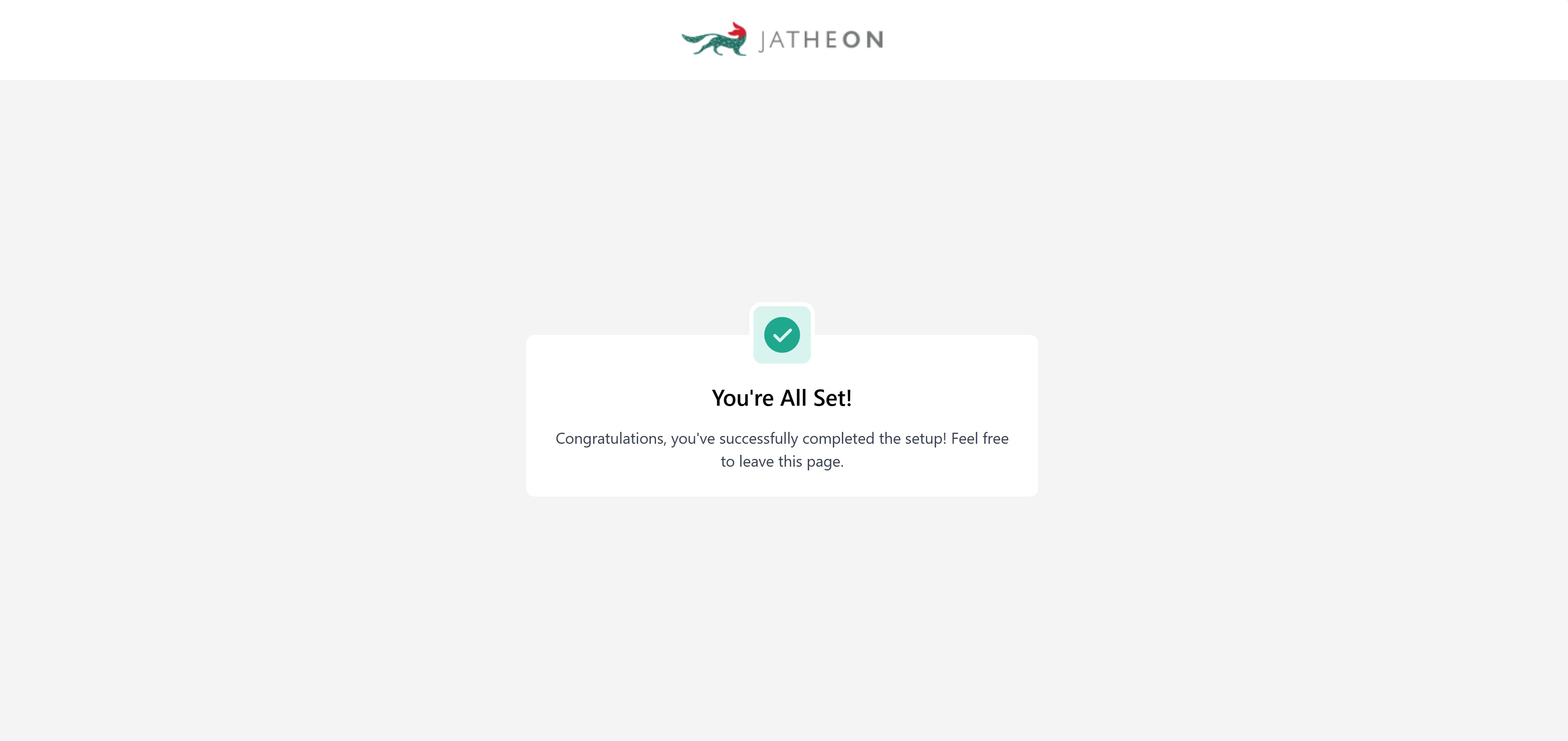 WhatsApp onboarding: You’re All Set screen confirming setup completion