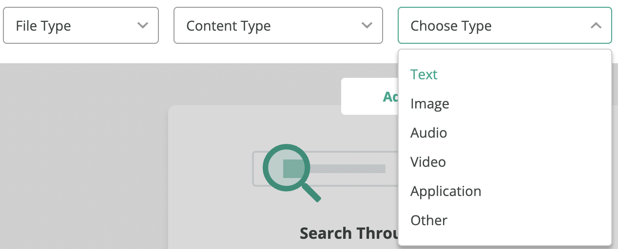 File Type dropdown