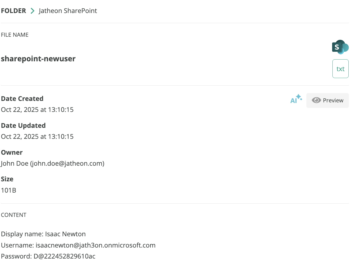 Single file search result view