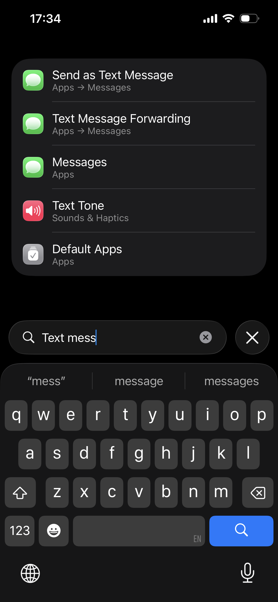 Clien side - Iphone - search for text. message forwarding.png