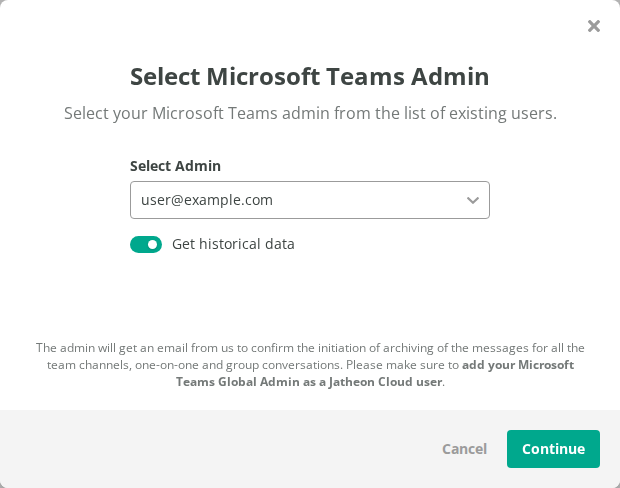 Select Microsoft Teams Admin window