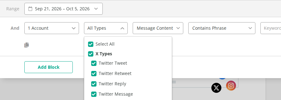 X content types
