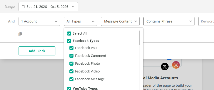 Facebook content types
