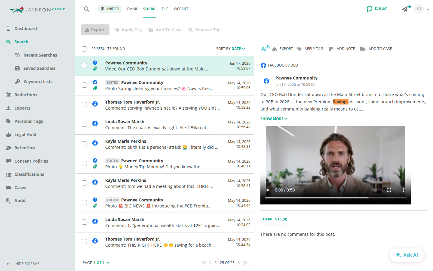 Social search results