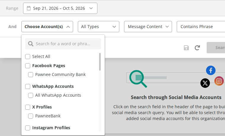 Accounts grouped by network