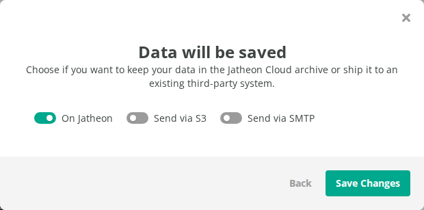 Data will be saved window